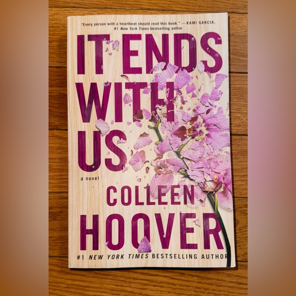 Colleen Hoover Novel with Pink Floral Design